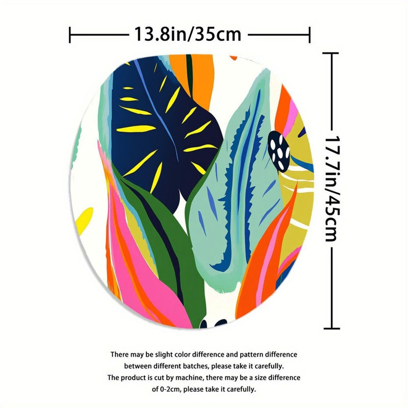 Ensemble de 3 tapis de douche multicolores à motif tropical