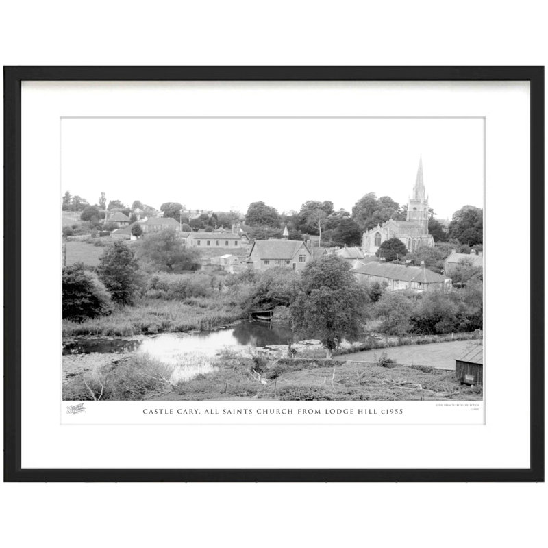 Castle Cary, All Saints Church From Lodge Hill C1955 - Single Picture Frame Print, 40cm H x 50cm W x 2.3cm D