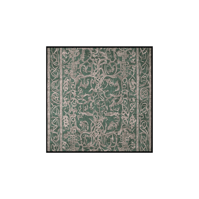 Machine Washable Gray Area Rug, Square 8'