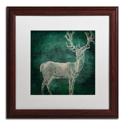 «Emerald Deer» par Jadaya, impression encadrée