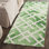 Tapis vert / ivoire en coton tissé à la main Bryauna