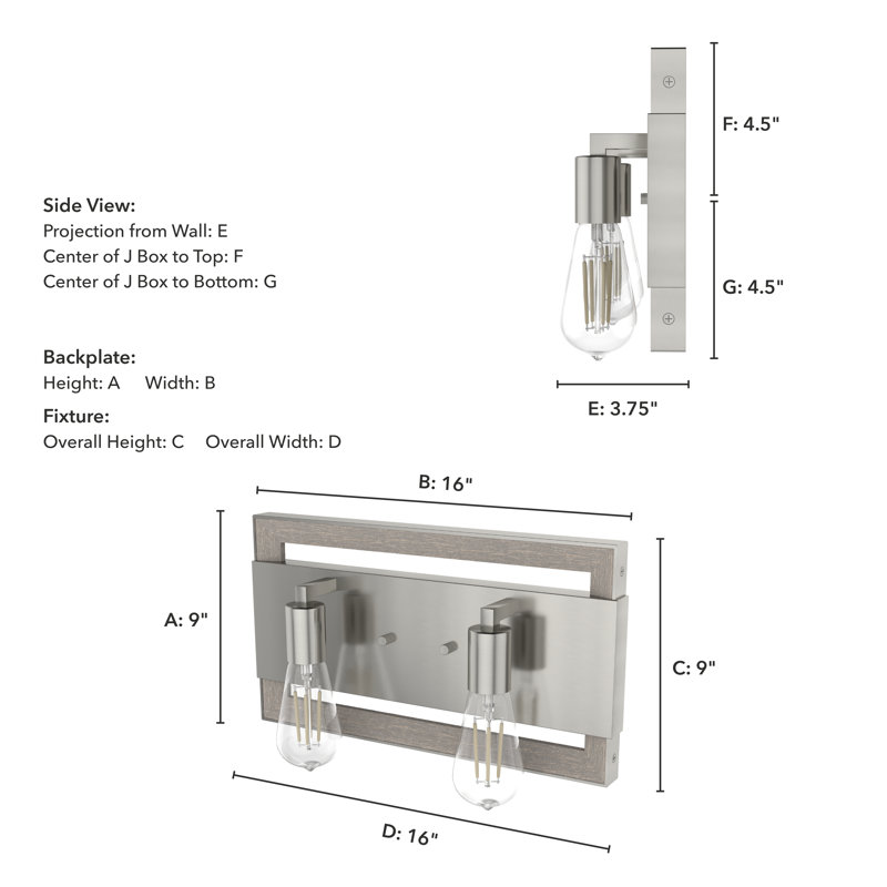Woodburn Dimmable Vanity Light, 2, Silver