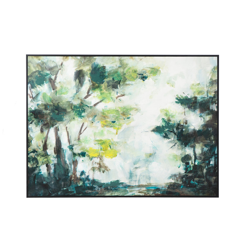 47,2 po x 35,4 po, art mural multicolore paysage de forêt