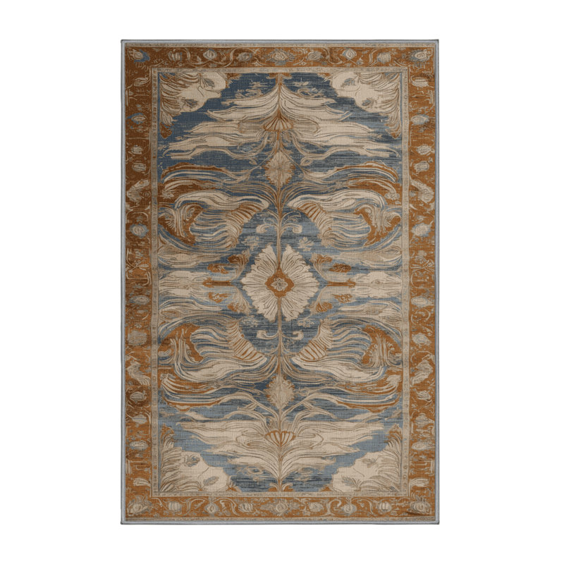 Machine Washable Persian Gray Area Rug, Rectangle 3' x 5'