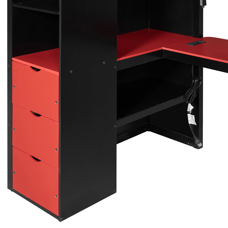 Lits de rangement avec rangement, lit mezzanine simple en bois aggloméré pour petites pièces