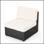 Chaises sans accoudoirs en osier de polyuréthane durable pour canapé modulaire d'extérieur, sans assemblage requis, coussins résistants à l'eau-31263133