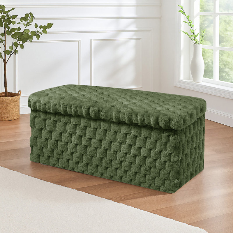 Contemporary Practical Plush Popcorn Storage Box 76 x 38, Green