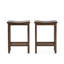 Tabouret de bar d'extérieur à hauteur de comptoir en bois d'acacia, ensemble de 2