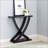 Modern Console Table With Curved Intersecting Legs And Spacious Top In Distressed Grey-105500660