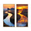 River Bend At Sunrise I - Collection d'art sur toile 2 panneaux-1821045572-1821045574