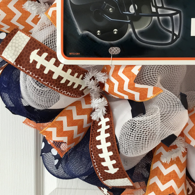 Couronne de football en maille déco faite à la main 24 po, Chicago Bears