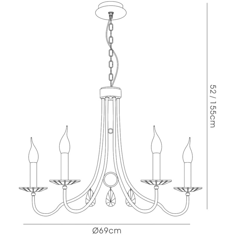 8 - Light Candle Style Chandelier