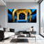 Ensemble d'arche sous-marine avec poisson et corail, ensemble de 3 impressions sur toile-7865379