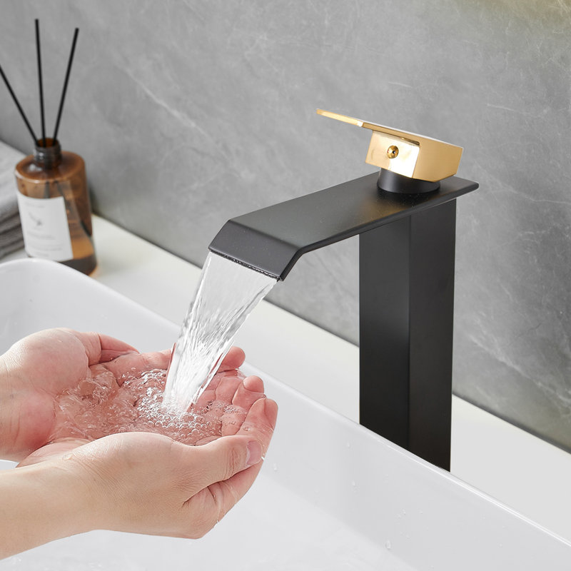 WIZ Waterfall Single Hole Single-Handle Bathroom Faucet, 122 cm H x 81 cm W