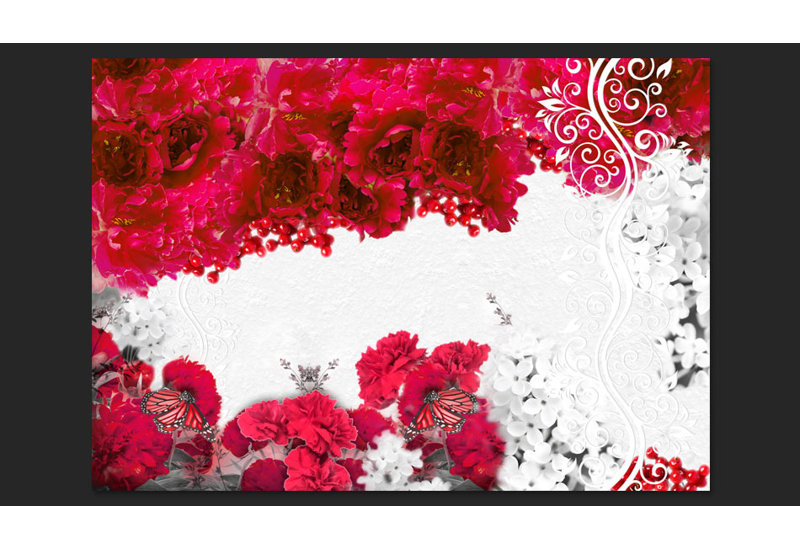 Colours of Spring 2.45m x 350cm Wallpaper, 280 cm L x 400 cm W, Rot