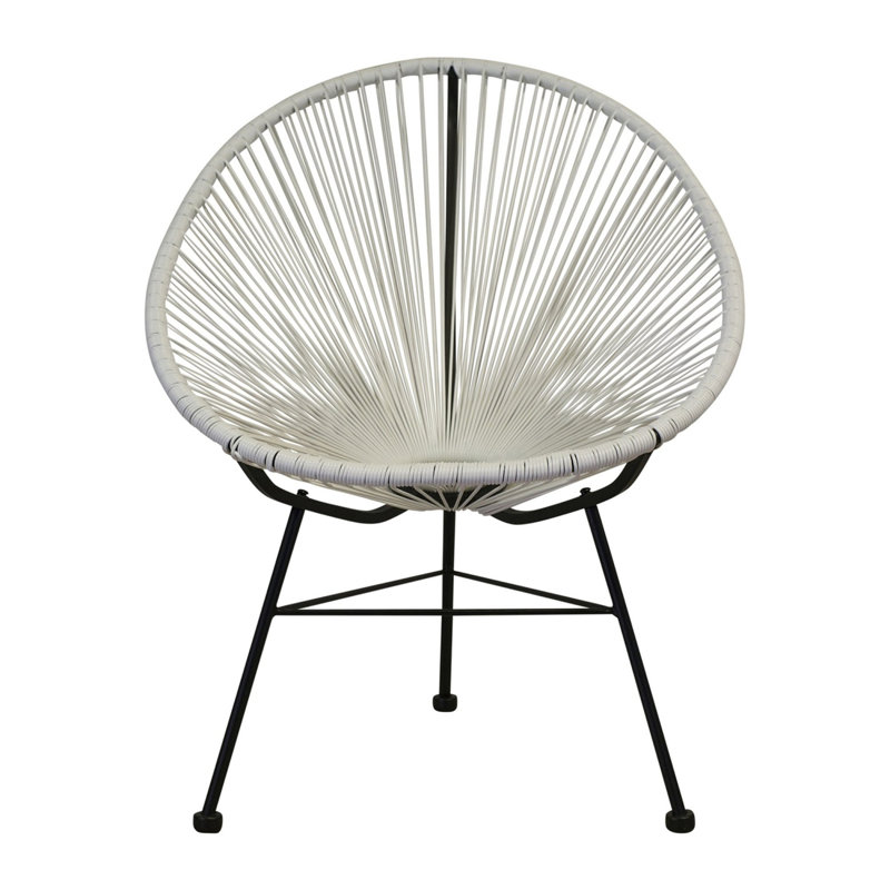 Chaise d'appoint de patio Jahray, Blanc
