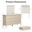 Commode 6 tiroirs avec miroir lumineux-1115395365