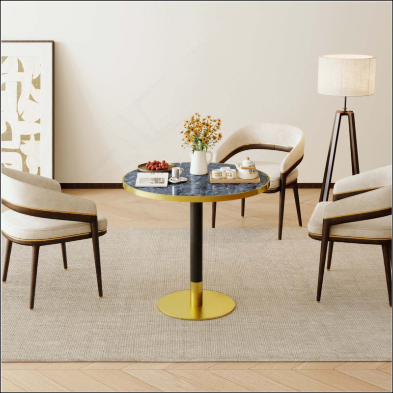 Table de salle à manger Modern, Blue/Gold