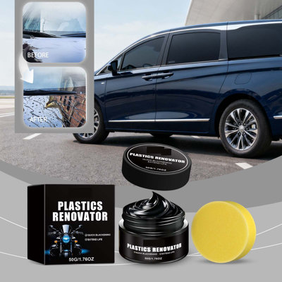 Refurbished cream Car Plastic Parts  Care Products For Car Interior Dashboard Repair Kit Paste  Polish Black Scratch Removal Set Black Plastic Care For Indoo