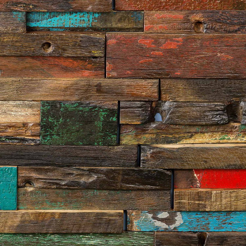 Driftwood 12x24 Textured Reclaimed Wood Mosaic Tile, Nargusta