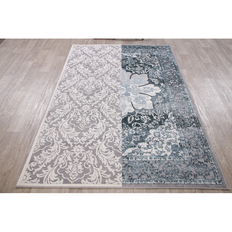 Tapis bleu/gris zone Berwick