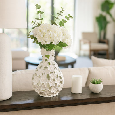 Vase de table en céramique à motif floral Adeline