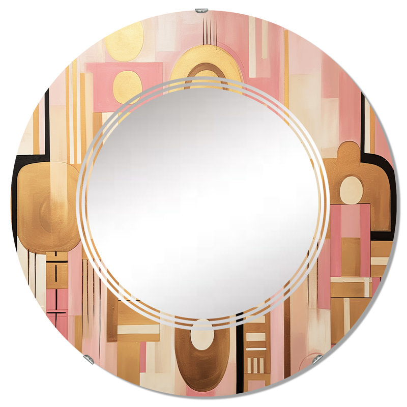 Moretaine - Miroir mural moderne rond, 32 po x 32 po