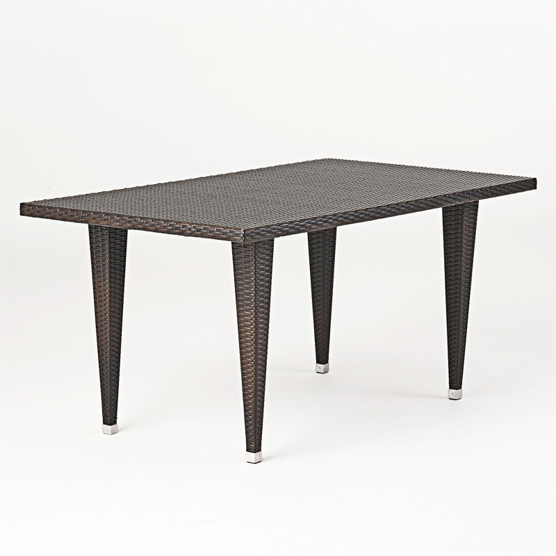 Table de salle à manger d'extérieur, Brun