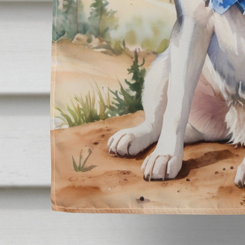 Drapeau Cowboy Welcome House, Husky sibérien