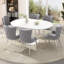 Tufted Velvet Upholstered Parsons Chair in Grey