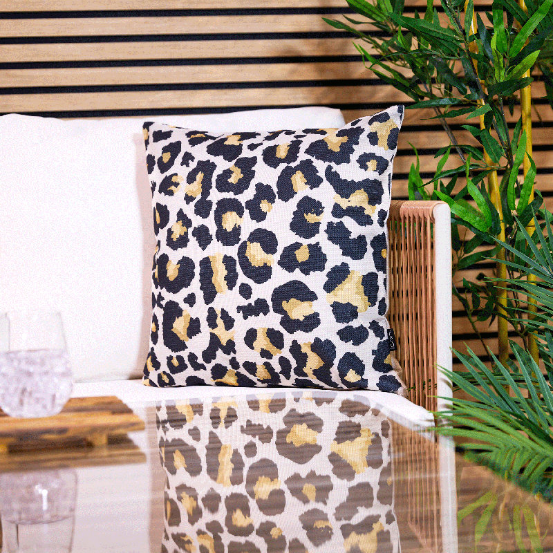 Leopard Print Indoor-Outdoor Cushion