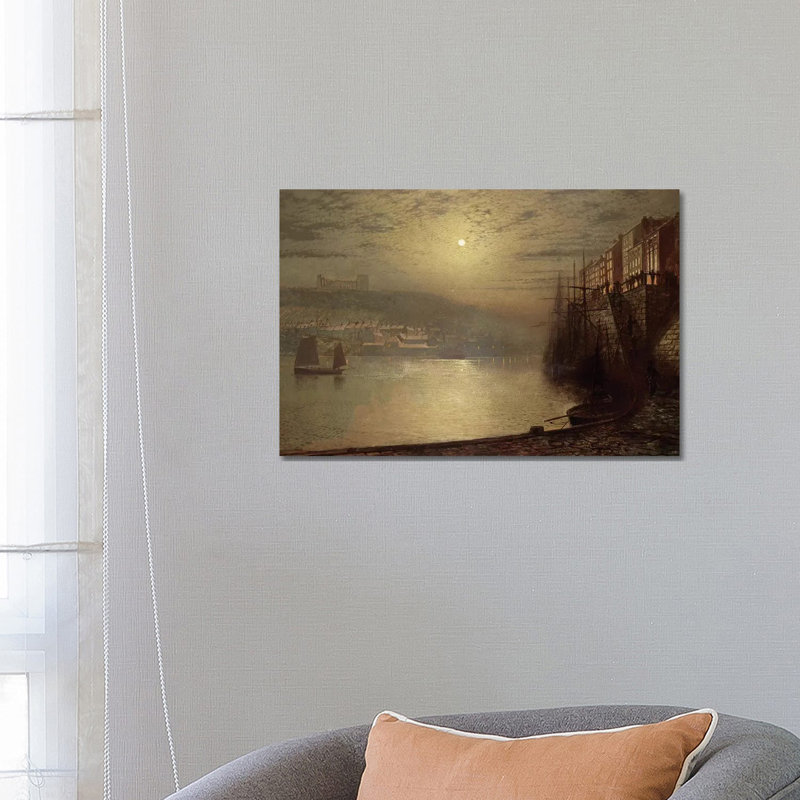 Whitby by John Atkinson Grimshaw - Wrapped Canvas Painting, 66.04 cm H x 45.72 cm W x 3.175 cm D