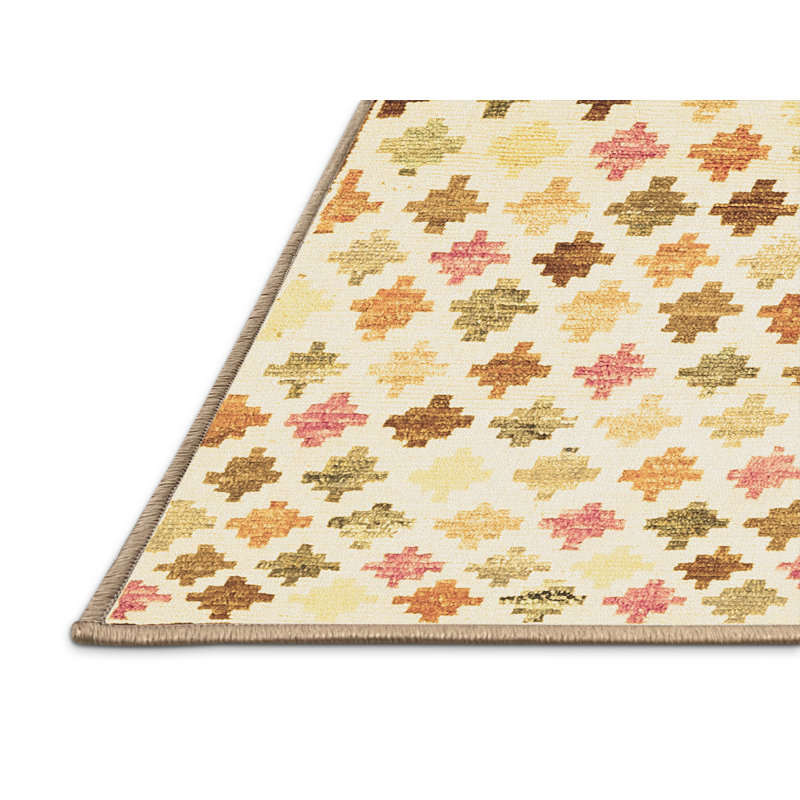 Tapis contemporains brun lavable à la machine 702, Rectangle 6 pi x 9 pi