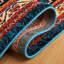 Emeri Southwestern Blue / Black Area Rug-760627052