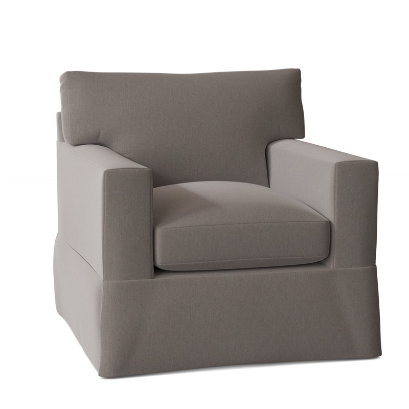 Fauteuil à housse large 37 po McCall, Ardoise Peyton