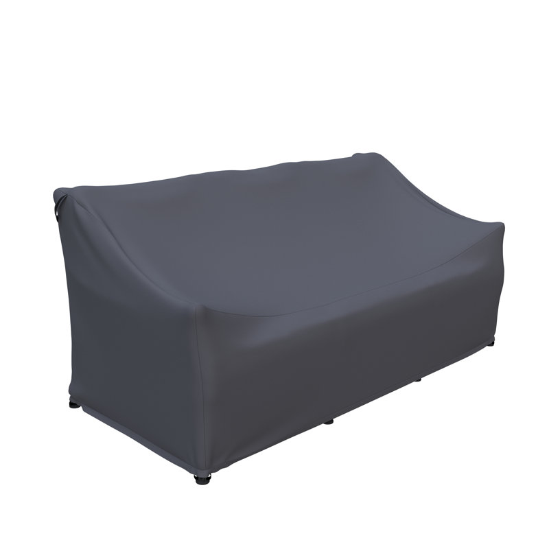 Housse pour canapé de patio droite en fer de 76 po de large Lucier