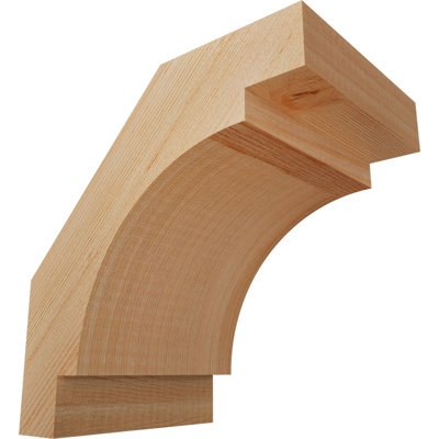 5 1/2"W x 8"D x 8"H Merced Smooth Knee Brace, Douglas Fir
