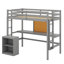 Lit mezzanine avec bureau, tableau d'écriture, bureau et armoire à 2 tiroirs-101321173-113012848