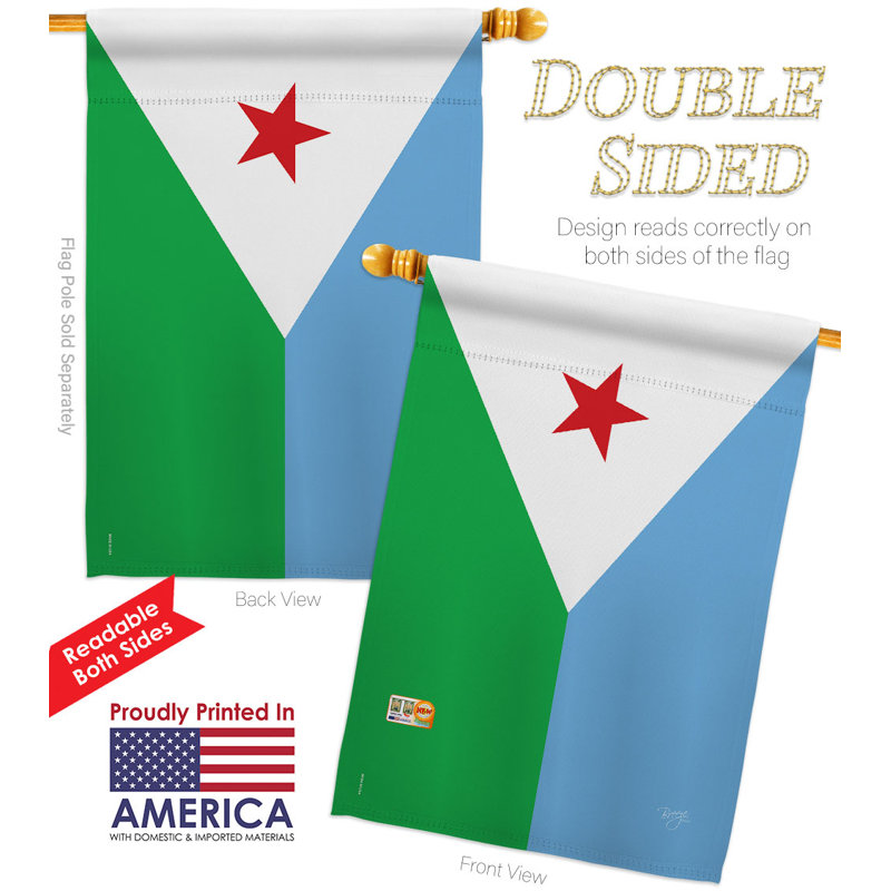 Double Sided 40'' H x 28'' W Polyester House Flag