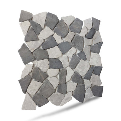 Carreau de mosaïque en pierre naturelle 11,4 po x 11,4 po Montana