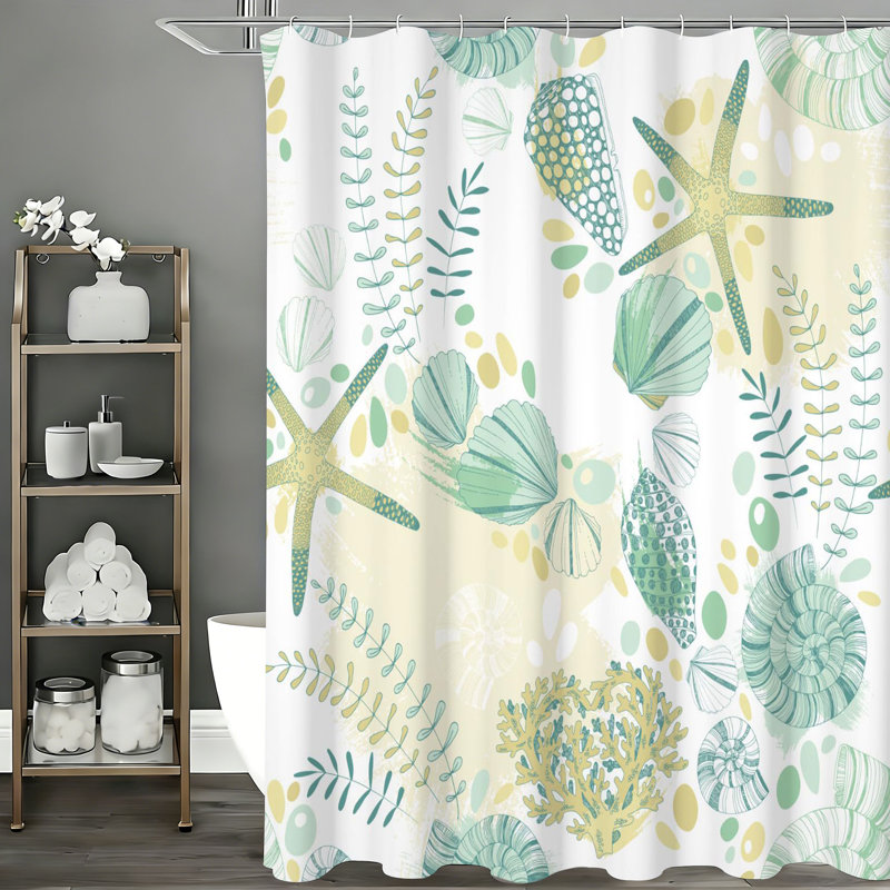 Shower Curtains with Hooks Included