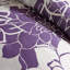 Édredon très grand imprimé en coton - taupe gris / mauve 2 taies décoratives 1 jupe de lit 3 coussins décoratifs élégants