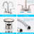 4 Inches Bathroom Tap - Brushed Nickel, 360 Swivel Spout And Pop Up Drain, Metal, , Splash, Water Saving 20%, Drip- Cartridge, Double Handles 4" Faucet Rotatable With Build, Rust, Feature, Ceramic-125221957