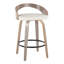 Tabouret de comptoir à hauteur fixe avec pivot