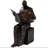 Reader Bookend Sculpture – Black Resin