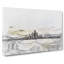 Sunrise Over The Detroit Skyline In Abstract - Wrapped Canvas-1183042495