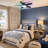 42" 5 - Blade Flush Mount Low Profile Small Room Ceiling Fan with Adjustable RGB Light and Remote-1371265473