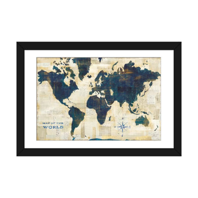 " World Map Collage " by Sue Schlabach