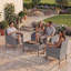 Alarik Rattan 4 - Person Seating Group with Cushions, UKFR Certified-68314316