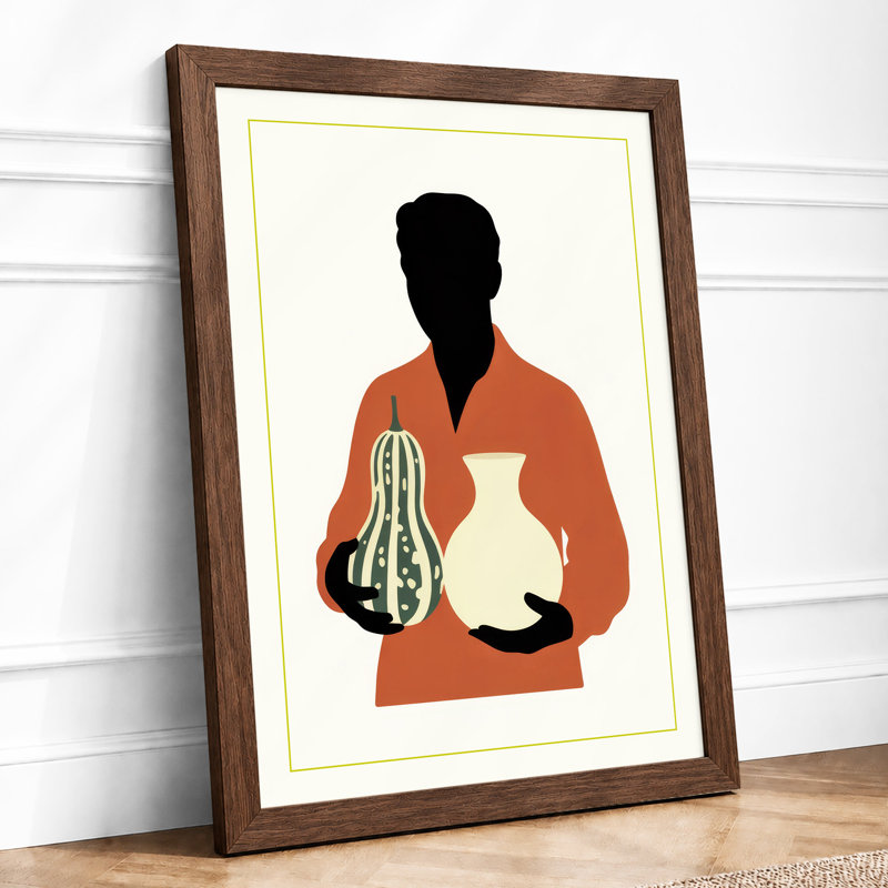 Musician Silhouette Modern - Framed Print, Walnut, A1 - 84.1 x 59.4 cm